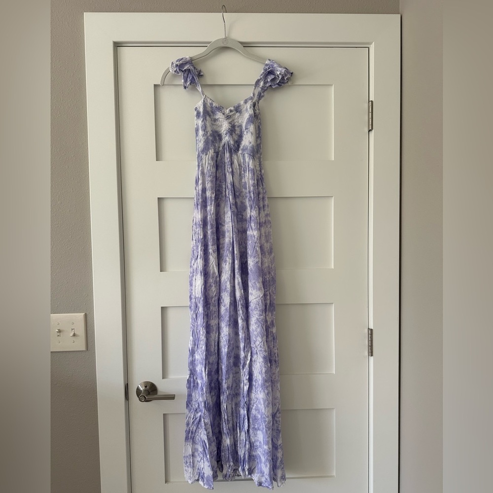 Tiare Hawaii Purple Tie-Dye Maxi Dress